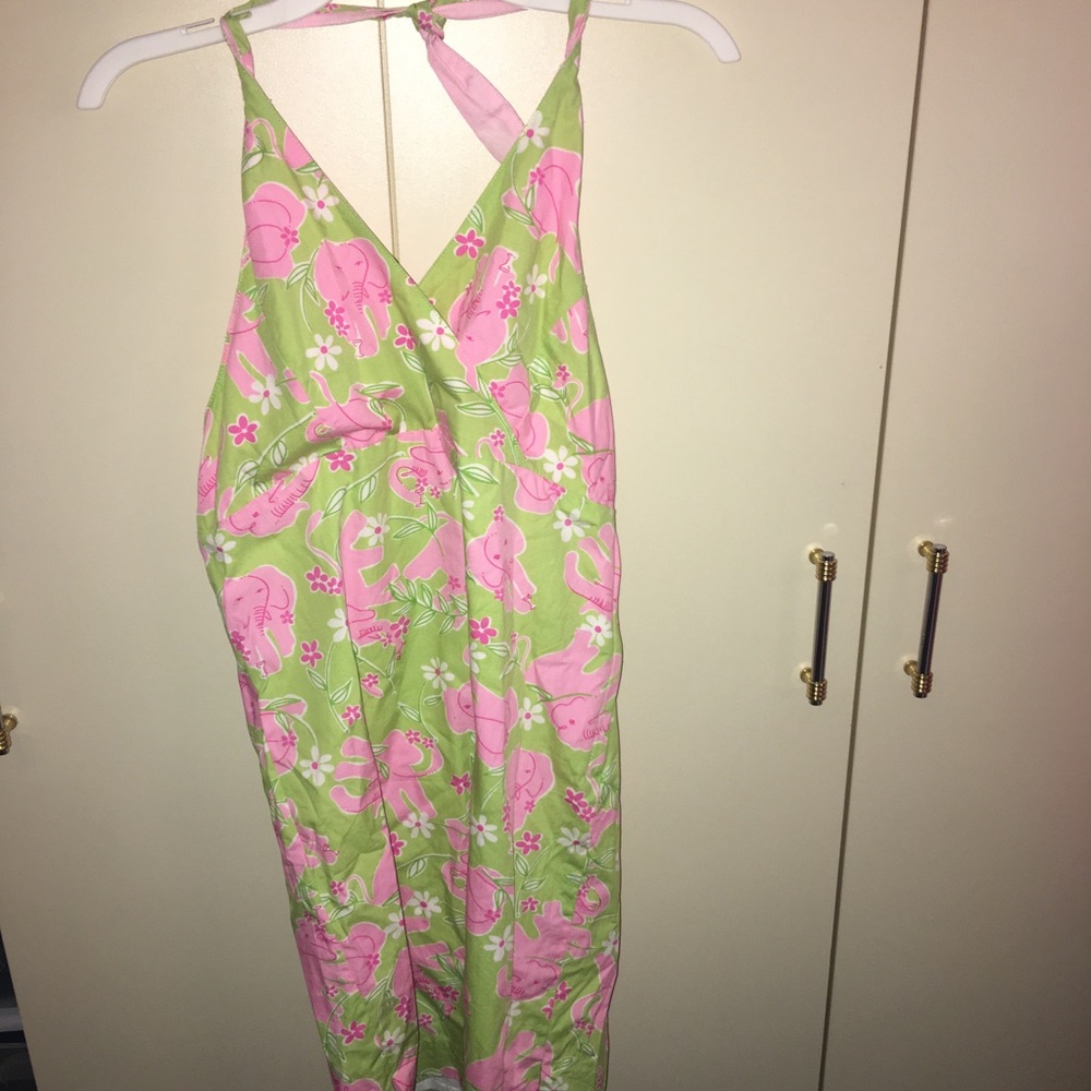 Lilly Pulitzer, Girls 14, Halter, Elephant Dress